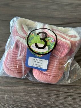 Valentina Pink Baby Booties - Soft Plush Infant Shoes